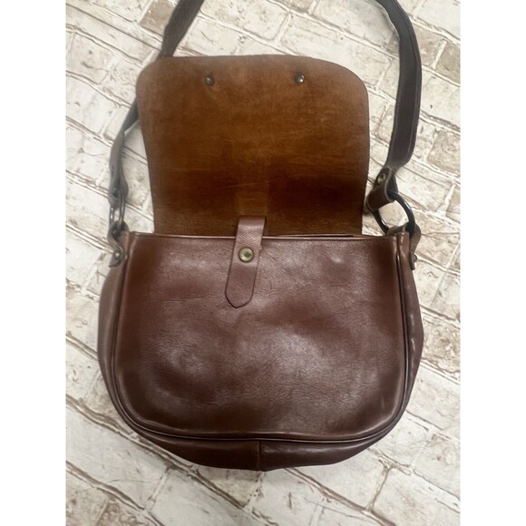 Ladies Vintage Handcrafted Leather Shoulder Bag With Animal Clasp Deer? - Picture 4 of 8